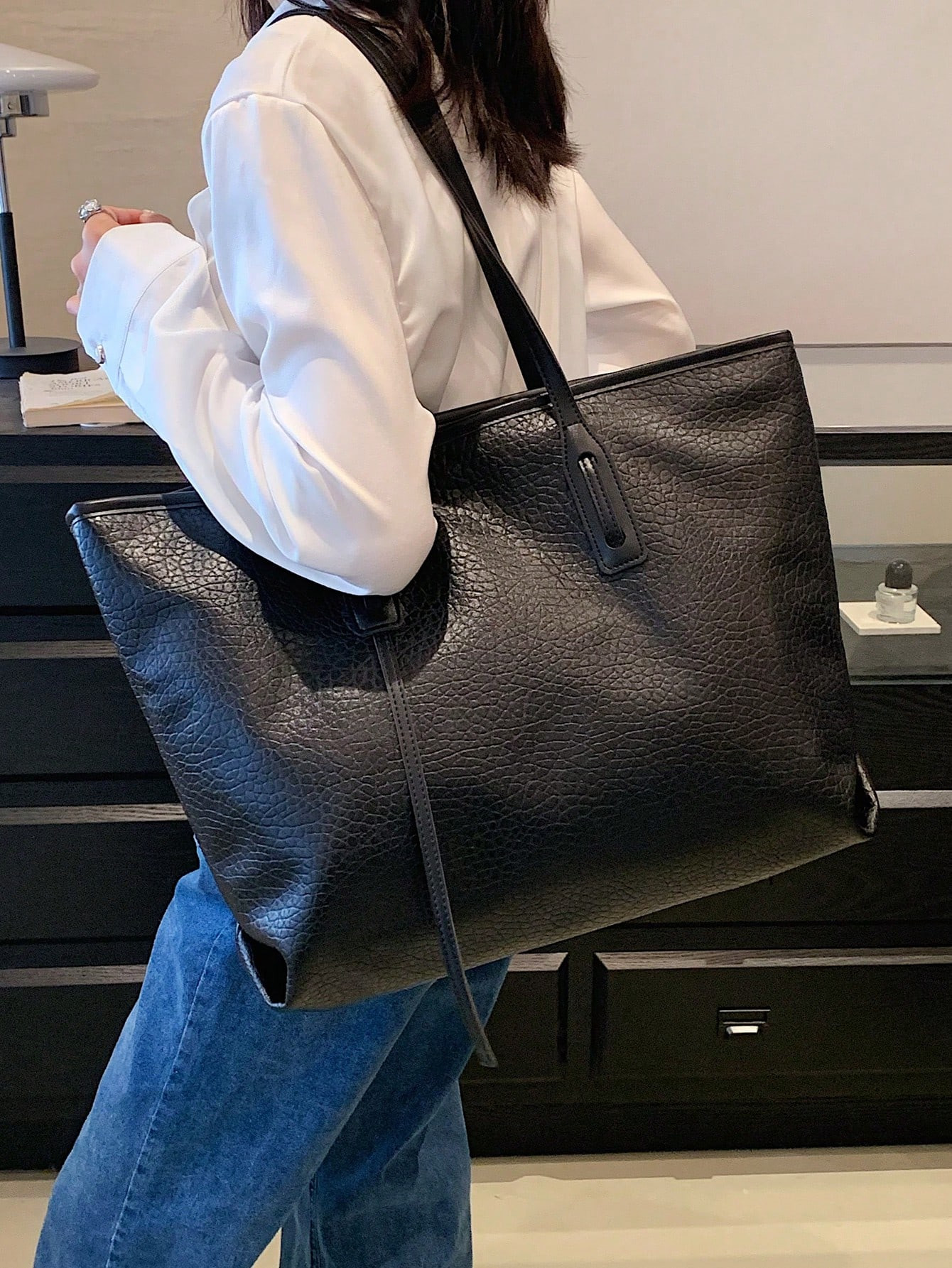 Mother Day Gift Mom Bag Large Capacity Tote Bag Handbag Shoulder Bag  Texture Work Commute Armpit... | SHEIN