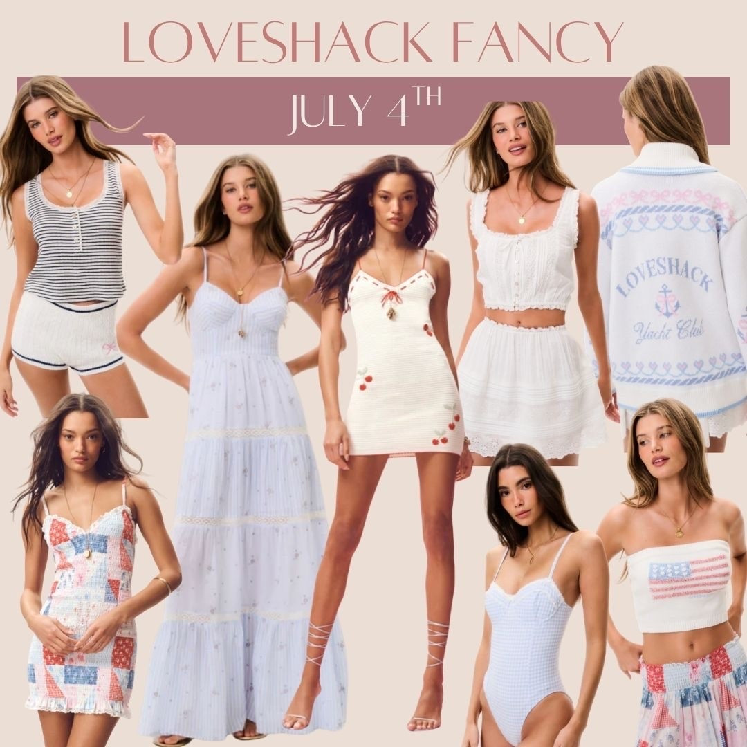 Loveshack Fancy July 4th outfits! Also perfect for Summer days! #dress #memorialday #july4th #beachoutfit #vacationoutfit #summer #hamtons #girly

#LTKootd #LTKSeasonal