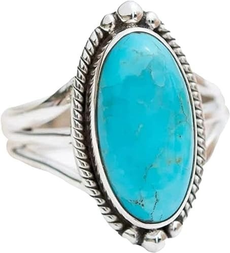 Turquoise Ring 925 Sterling Silver Jewelry Gift BY HARSHITA JEWELLERY (10) | Amazon (US)