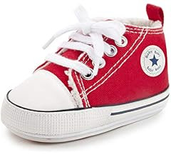 KIDSUN Unisex Baby Boy Girl Canvas Sneaker Soft Sole Infant Lace up Newborn Ankle Toddler First W... | Amazon (US)