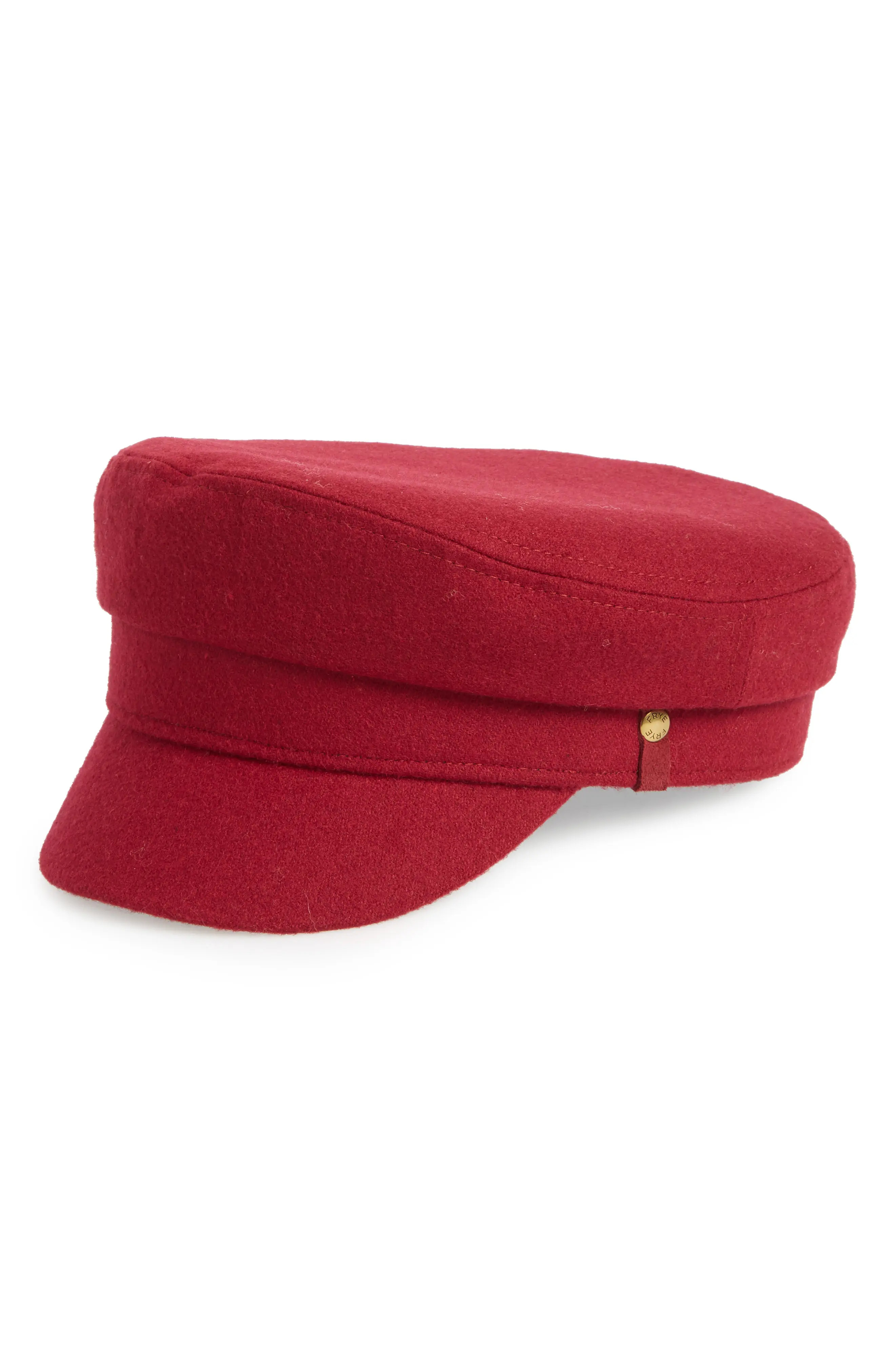 Women's Frye Fiddler Merino Wool Cap, Size Small/Medium - Burgundy | Nordstrom