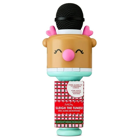 Packed Party "Reindeer" Holiday Bluetooth Karaoke Microphone with HD Recording for Kids & Adults,... | Walmart (US)