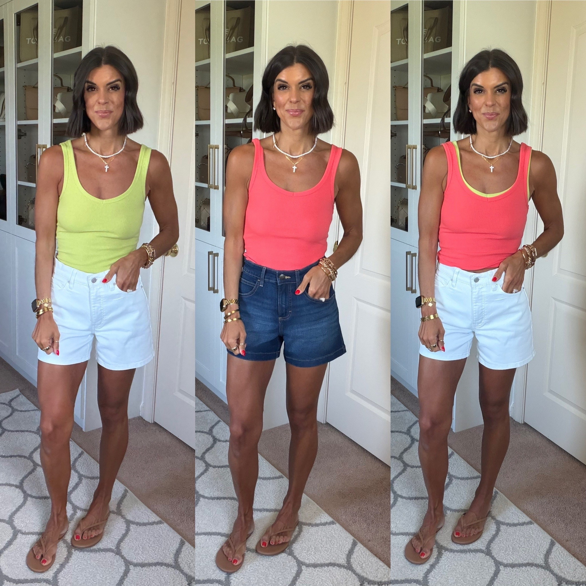 $5 Walmart tanks!! Love these! Size xs
Sized up one in all Walmart shorts 

#LTKmomlife #LTKstorytime #LTKootd