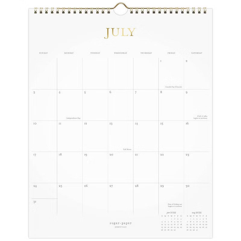2022-23 Academic Wall Calendar 15"x12" Vertical - Sugar Paper | Target