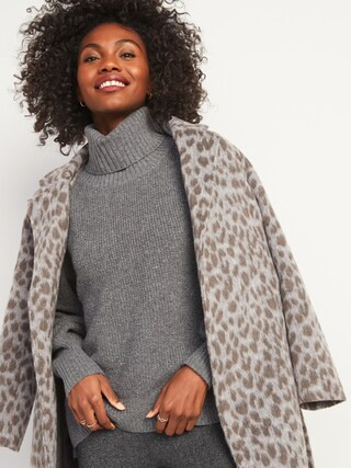 Textured Waffle-Knit Cowl-Neck Sweater for Women | Old Navy (US)
