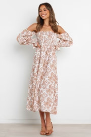 Gabriella Dress - Tan Floral | Petal & Pup (US)