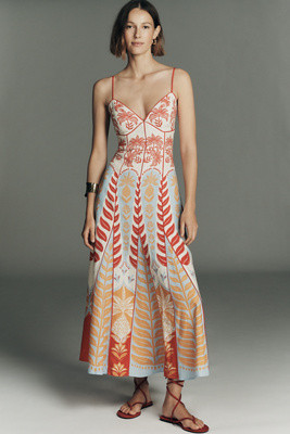 Anthropologie x Farm Rio Sleeveless V-Neck A-Line Maxi Dress | Anthropologie (US)