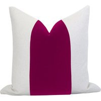 Mezzo Decorative Pillow Cover - Magenta Velvet Pink Dark Throw | Etsy (US)