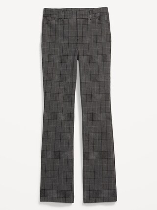 High-Waisted Plaid Never-Fade Pixie Flare Pants for Women | Old Navy (US)