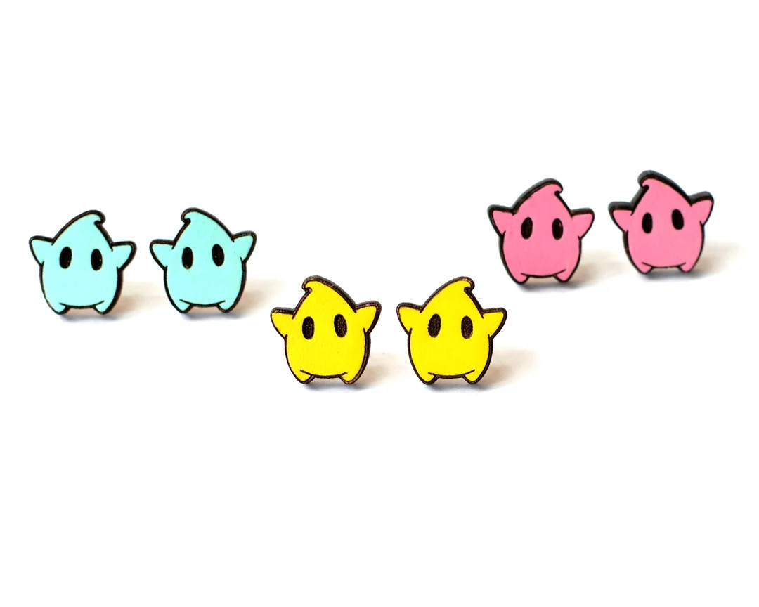 Super Mario Galaxy Earrings | Mario Galaxy Studs | Star Earrings | Mario Jewellery | Nintendo Ear... | Etsy (US)