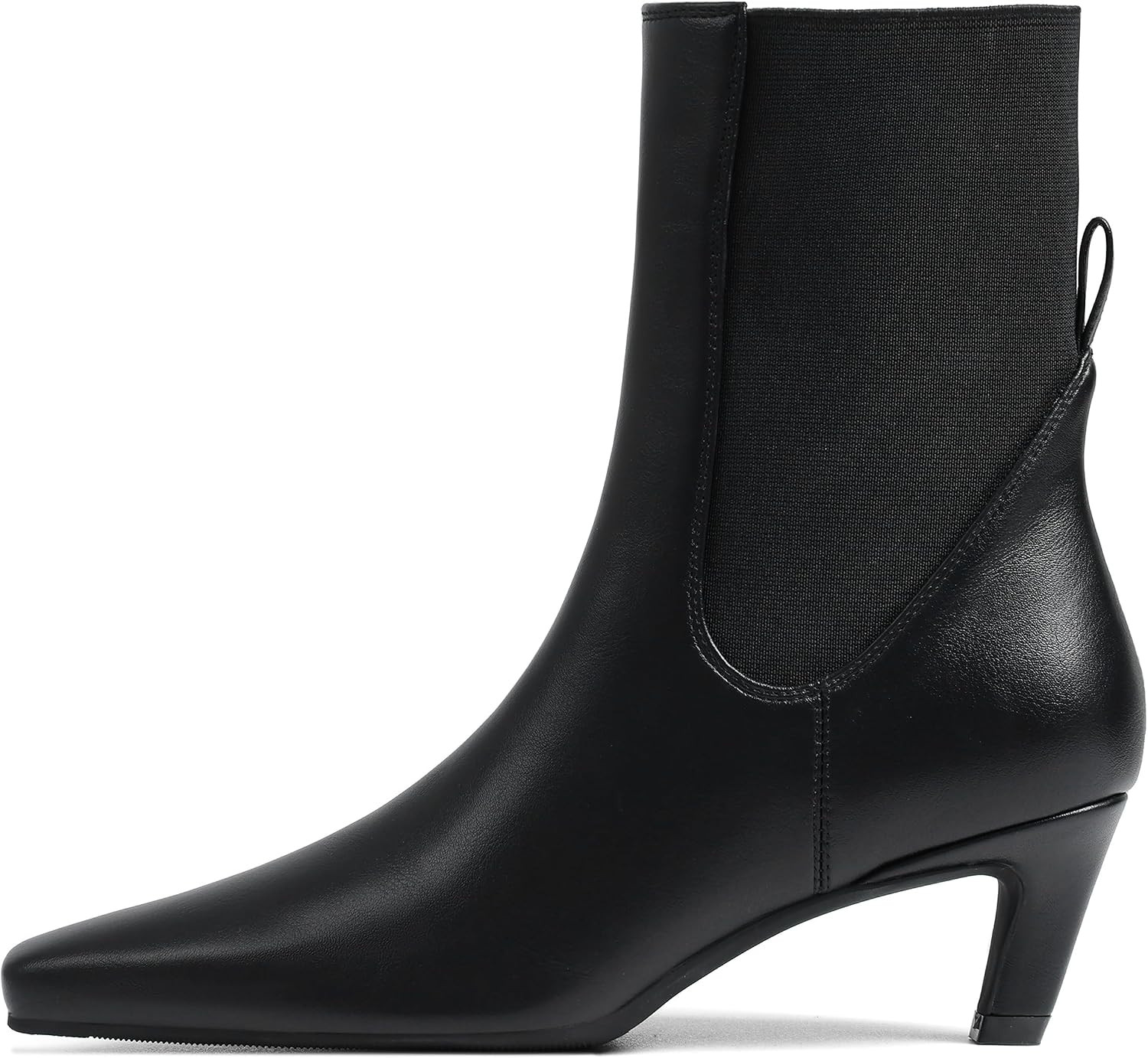 Kitten Heel Ankle Boots for Womens Chelsea Booties Square Toe | Amazon (US)