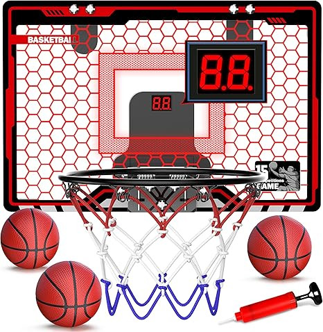 HopeRock Indoor Basketball Hoop for Kids, Over The Door Mini Basketball Hoops, LED Light Mini Hoo... | Amazon (US)