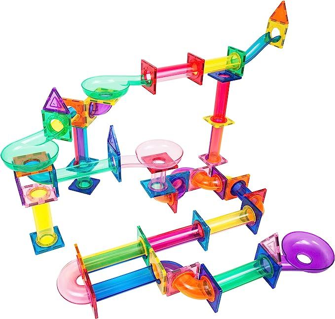 PicassoTiles Marble Run 120 Piece Magnetic Building Blocks Magnet Tile Construction Toy Playset S... | Amazon (US)