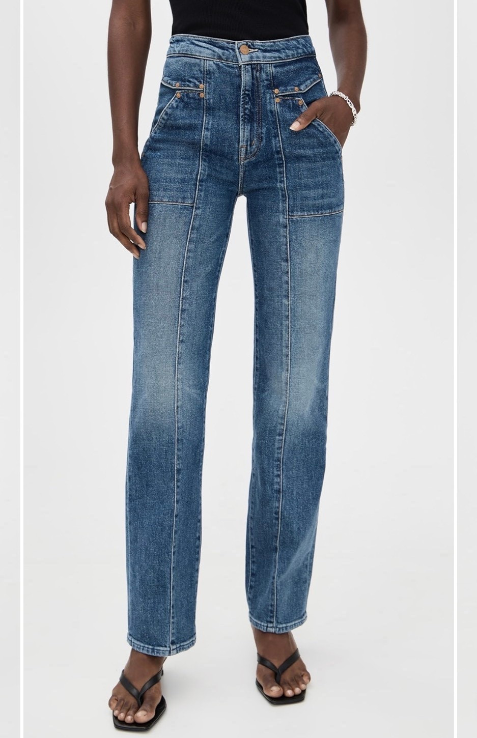 MOTHER
The Riveter Rambler Zip Sneak Jeans