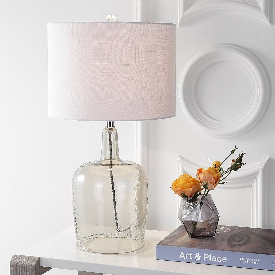 Eyely EYL4003A Cole 26" Glass LED Table Lamp for Reading Room, Living Room, Office, Bedroom, Mode... | Amazon (US)