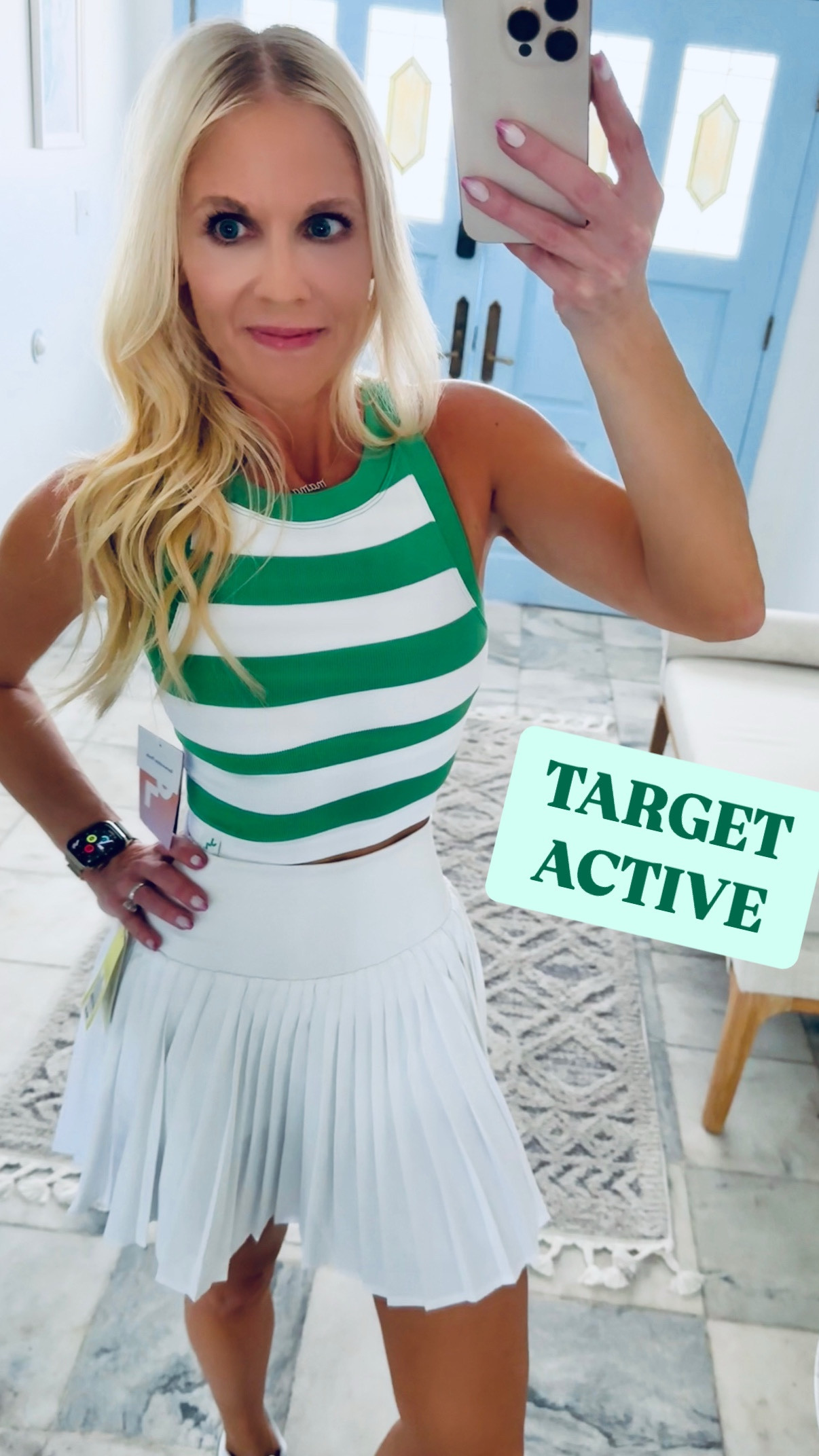 Tennis Anyone?! This set from Target gives all the 🎾 vibes and doesn’t break the bank! 
*the stripe top is in store only 🥺
Wearing XS in both

#LTKWatchNow #LTKFindsUnder50 #LTKActive
