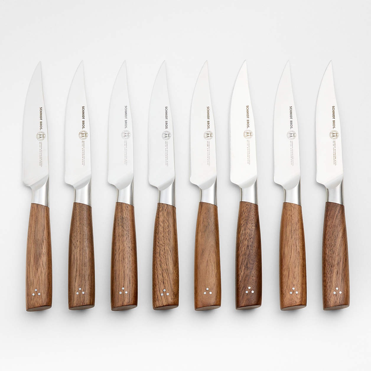 Schmidt Brothers Delta Brown Steak Knives, Set of 8 + Reviews | Crate & Barrel | Crate & Barrel