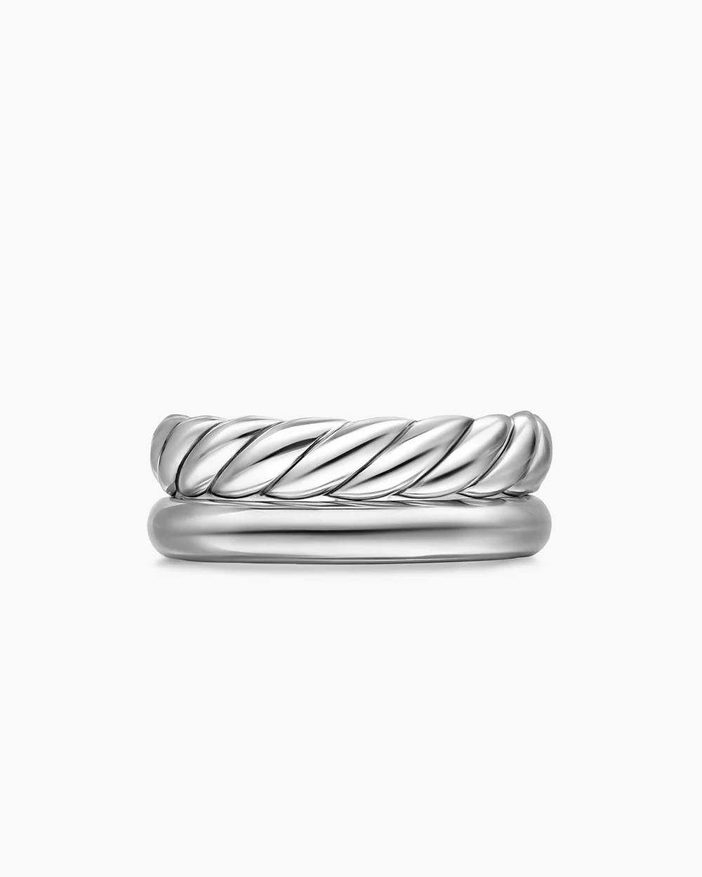 David Yurman | DY Mercer Two Row Ring in Sterling Silver, 8mm | David Yurman