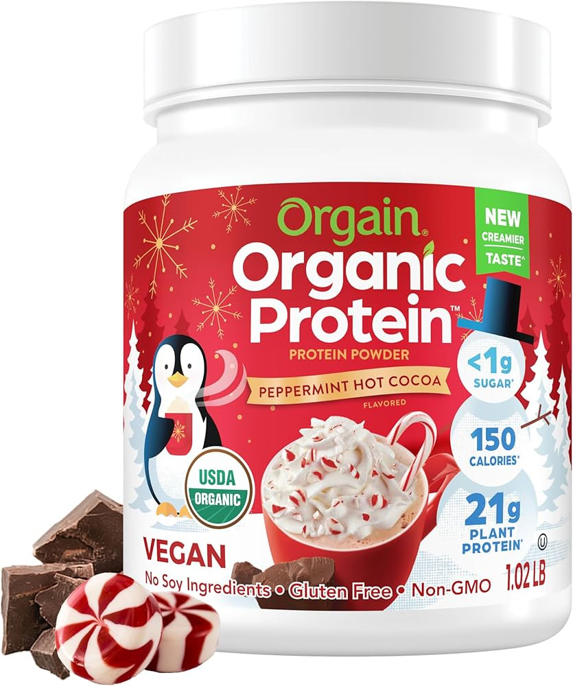 Orgain Organic Vegan Protein Powder, Iced Coffee - 21g Plant Protein, 60mg of Caffeine, Low Net C... | Amazon (US)