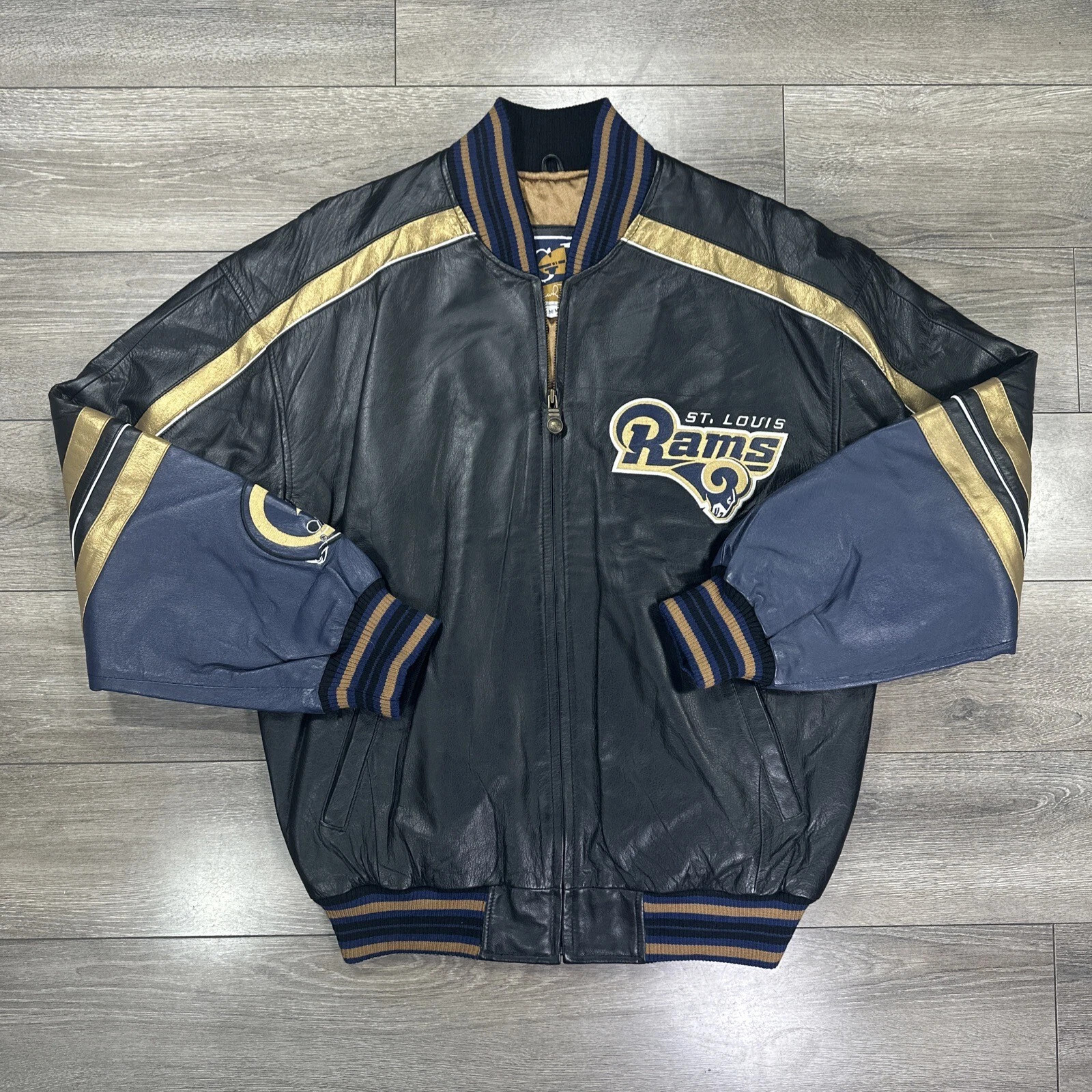 Vintage G-III St. Louis Rams LA Rams Men’s Leather Jacket Large | eBay US