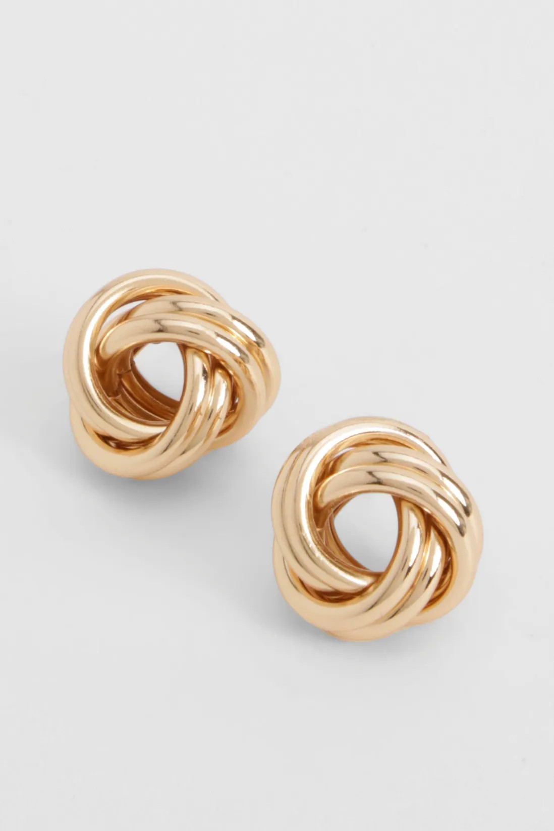 Knot Detail Stud Earrings | Boohoo.com (UK & IE)