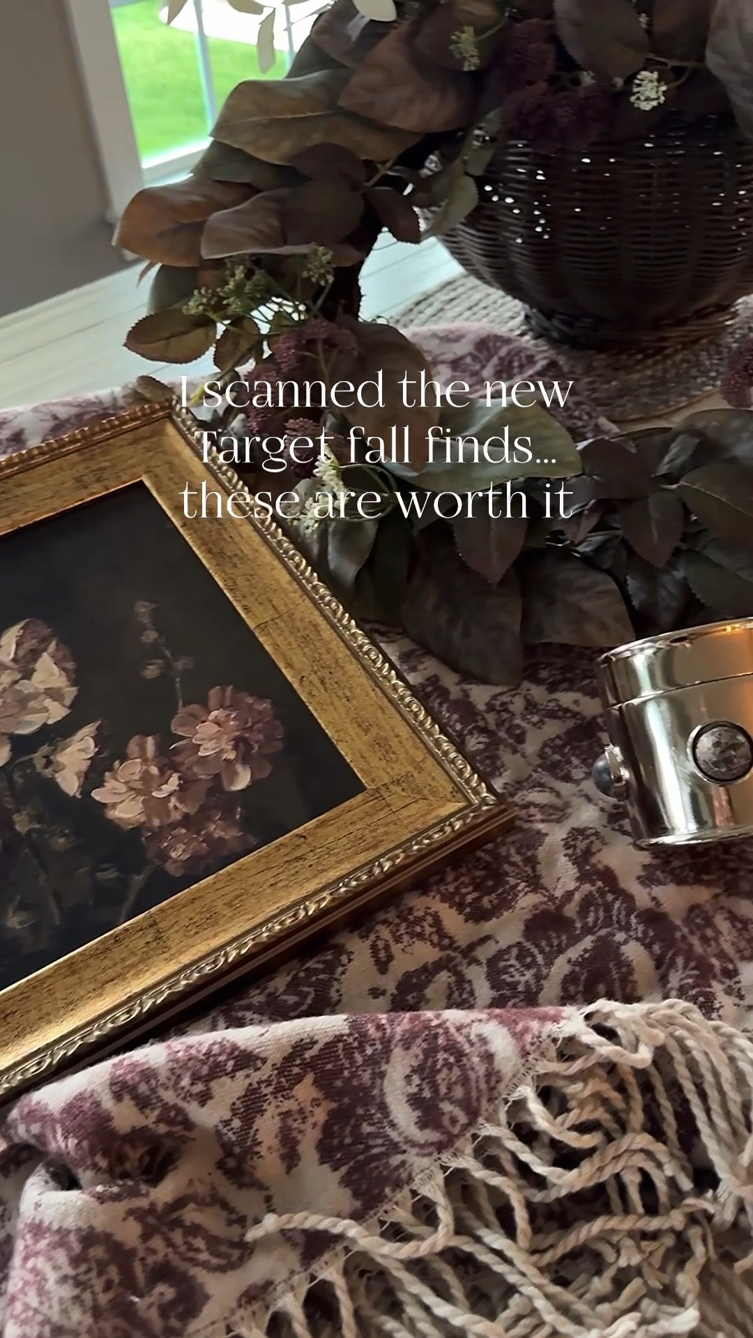 Target’s Fall decor does not disappoint!! These are a few of my finds for this year🤎🍂

Burgundy floral throw, vintage floral print, burgundy wreath, brass canister

#LTKHome #LTKSeasonal #LTKstorytime