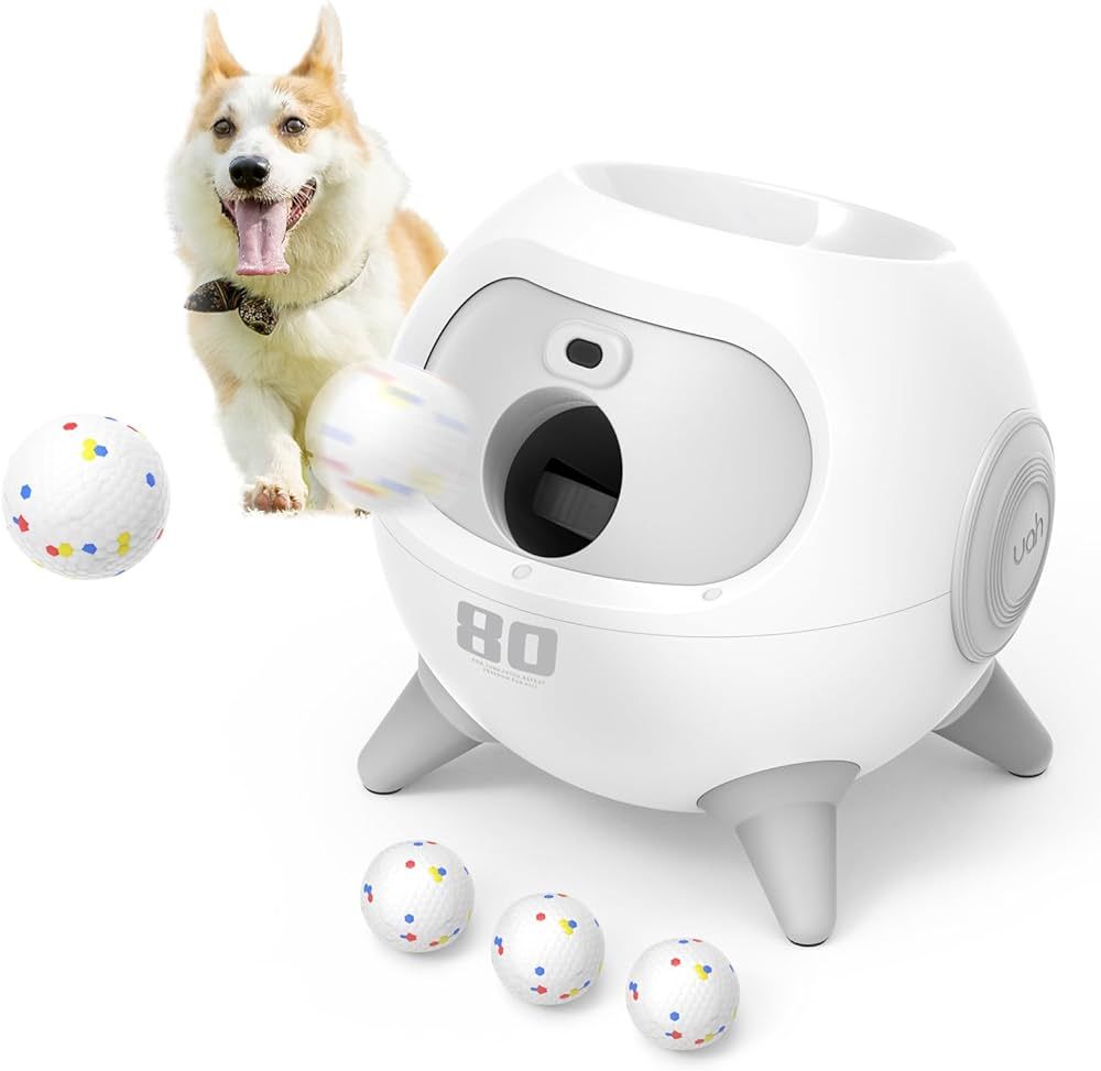 iRetriever Dog Ball Launcher with 4Pcs Balls, Automatic Obstacle Avoidance Dog Ball Launcher Suit... | Amazon (US)