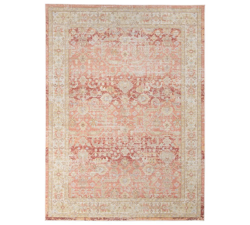 Kenya Persian-Style Handwoven Synthetic Rug, 9 x 13, Pink Multi | Pottery Barn (US)