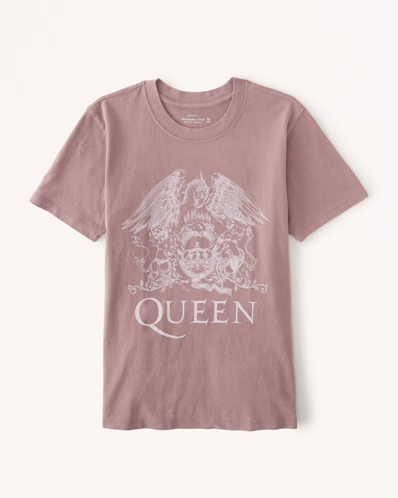 Women's Queen Relaxed Band Tee | Women's 30% Off Select Styles | Abercrombie.com | Abercrombie & Fitch (US)