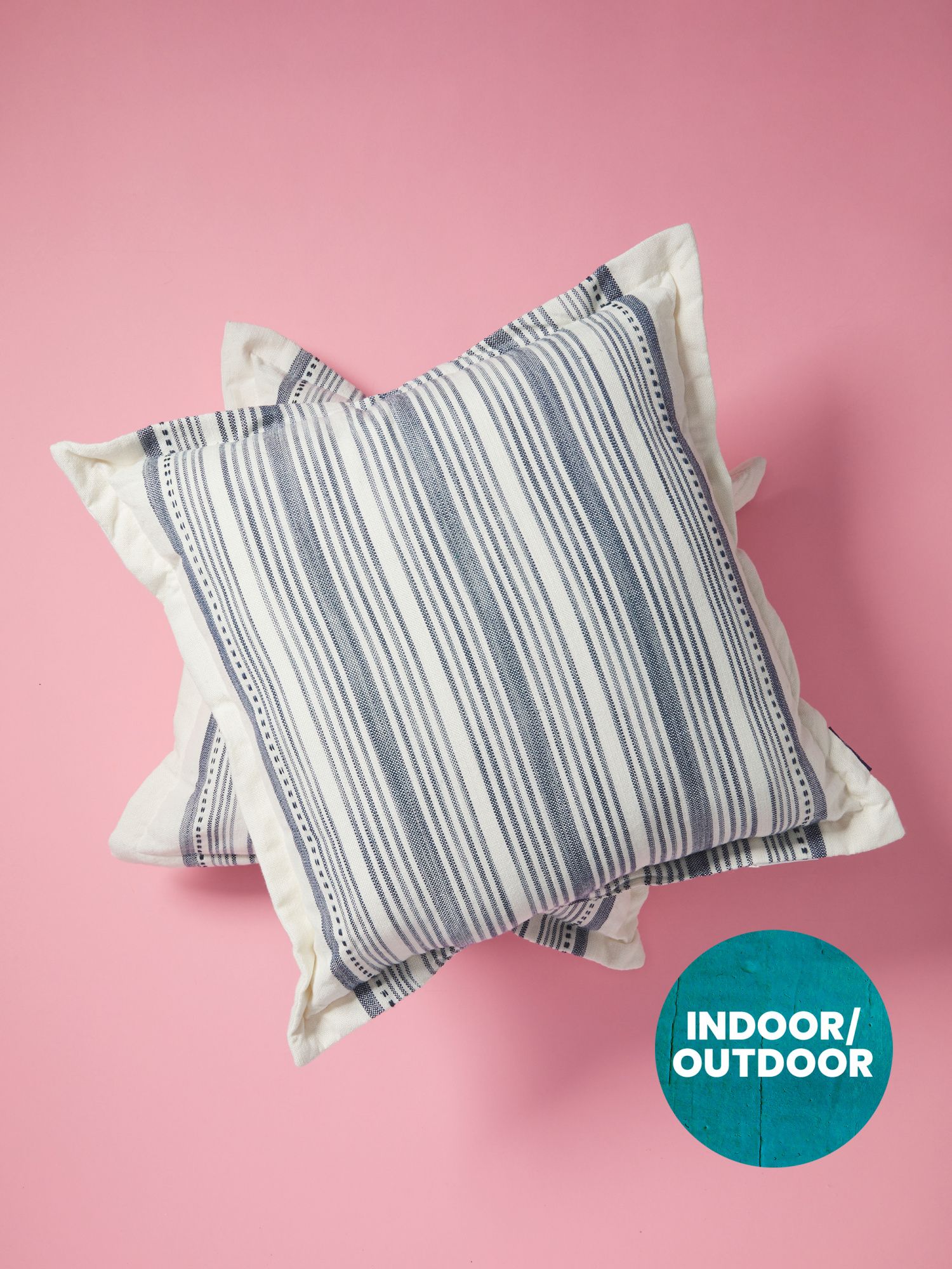 Made In India 2pk 18x18 Indoor Outdoor Striped Pillows | Outdoor Pillows | HomeGoods | HomeGoods