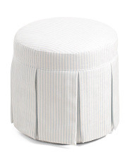 17in Juliet Striped Skirted Ottoman | Poufs & Ottomans  | Marshalls | Marshalls