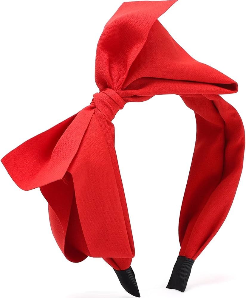 WantGor Bow Headbands for Women, Big Bowknot Hair Hoop Women Knotted Wide Turban Headbands Hair B... | Amazon (US)
