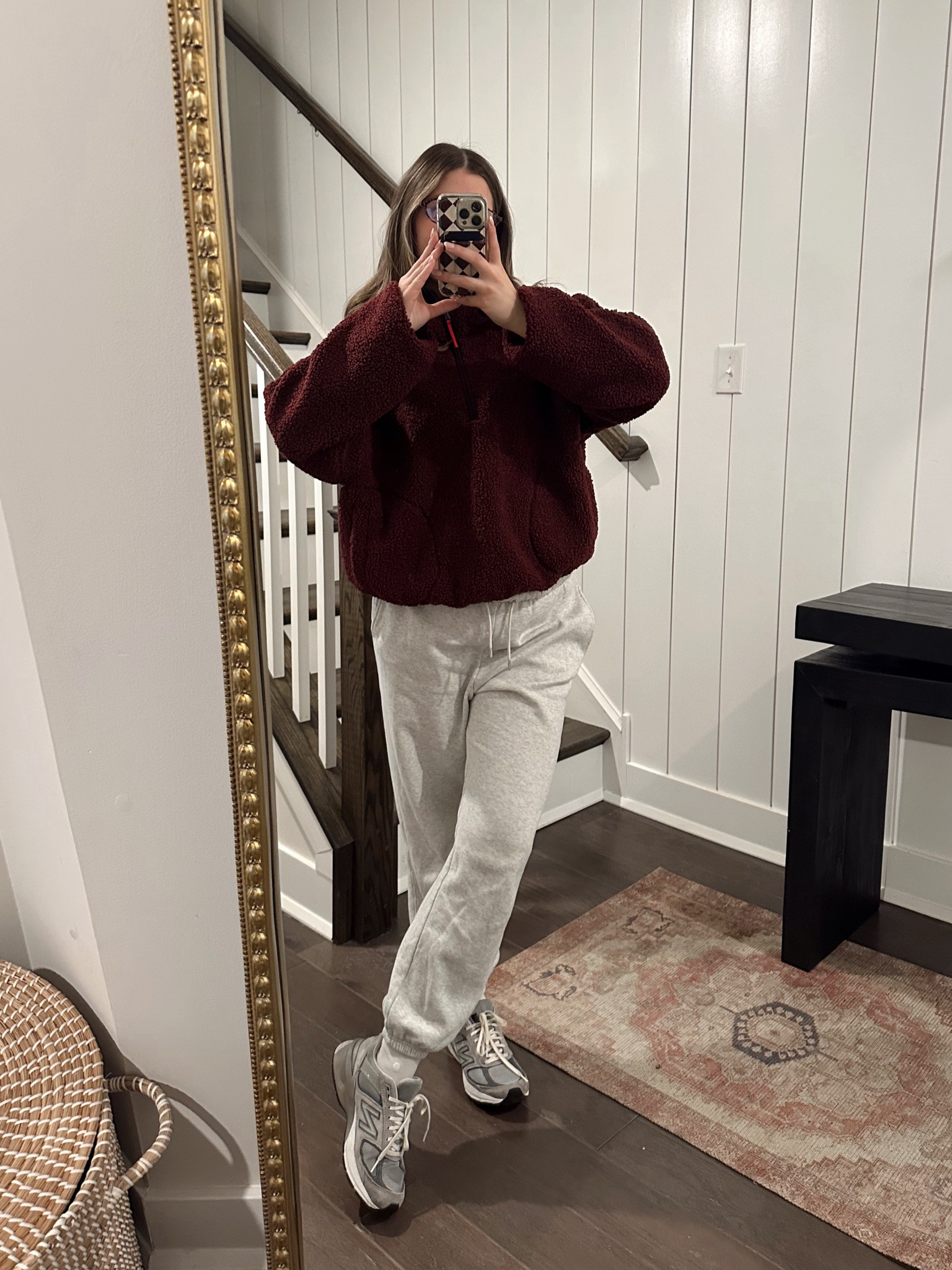 Wearing a small in the sweats and large in the pullover! Both are on sale! 