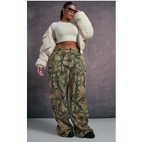 Plus Camo Detailed Print Wide Leg Jeans | PrettyLittleThing US