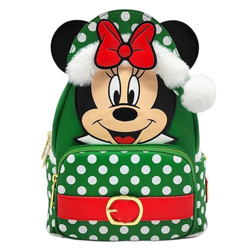 Loungefly Disney Minnie Mouse Elf Polka Dot Christmas Double Strap Shoulder Bag | Amazon (US)