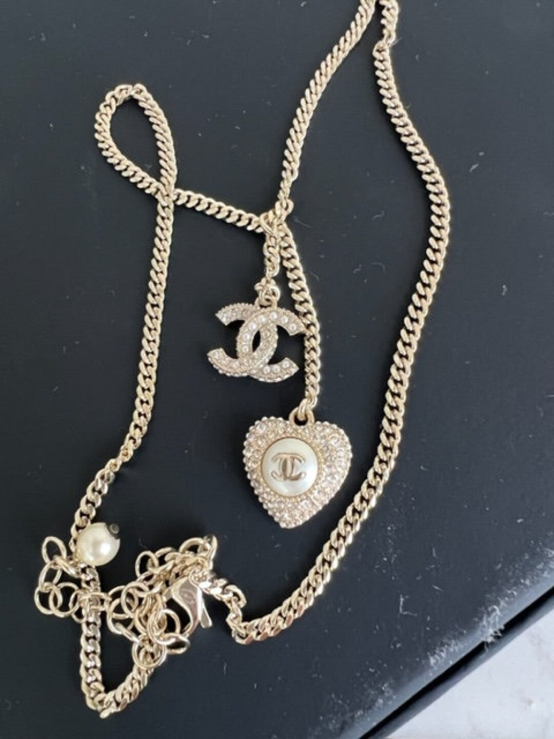 Authentic Vintage Chanel Heart Necklace - Etsy Australia | Etsy (US)