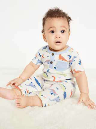 Printed Sleeveless Henley One-Piece for Baby | Old Navy (US)