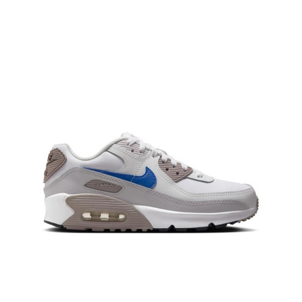 Kids' Nike Air Max 90 Sneakers sneakers-athletic-shoes Big 4 Regular White/Racer Blue/College Grey | Scheels