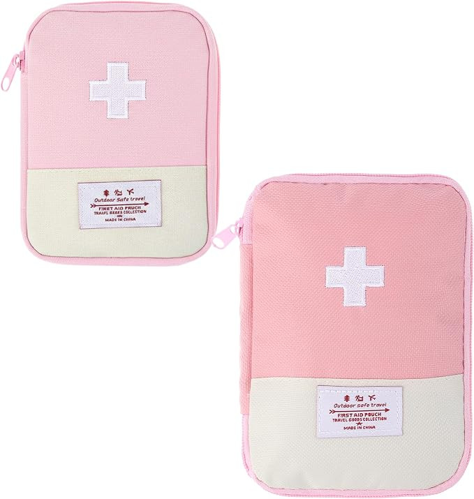 2 Pcs Small First Aid Pouch, First Aid Kit Empty Oxford Fabric | Mini Portable Medical Bag, with ... | Amazon (US)