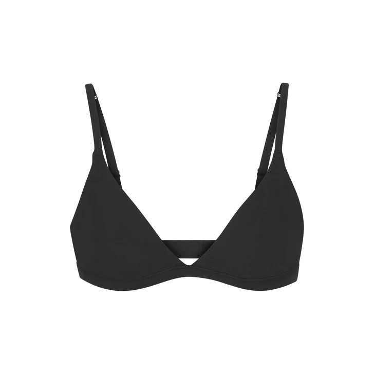 COTTON JERSEY TRIANGLE BRALETTE | BONE | SKIMS (US)