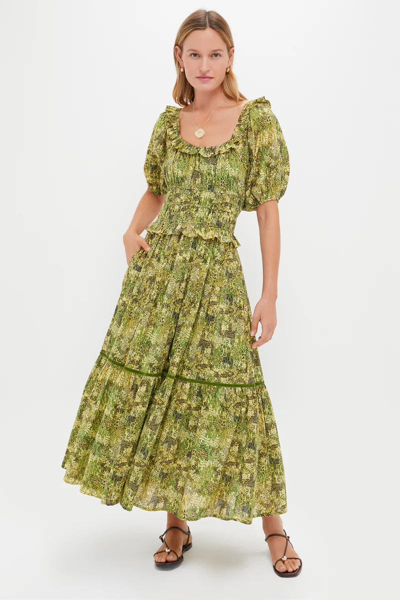Green Tiger Percy Midi Dress | Tuckernuck (US)