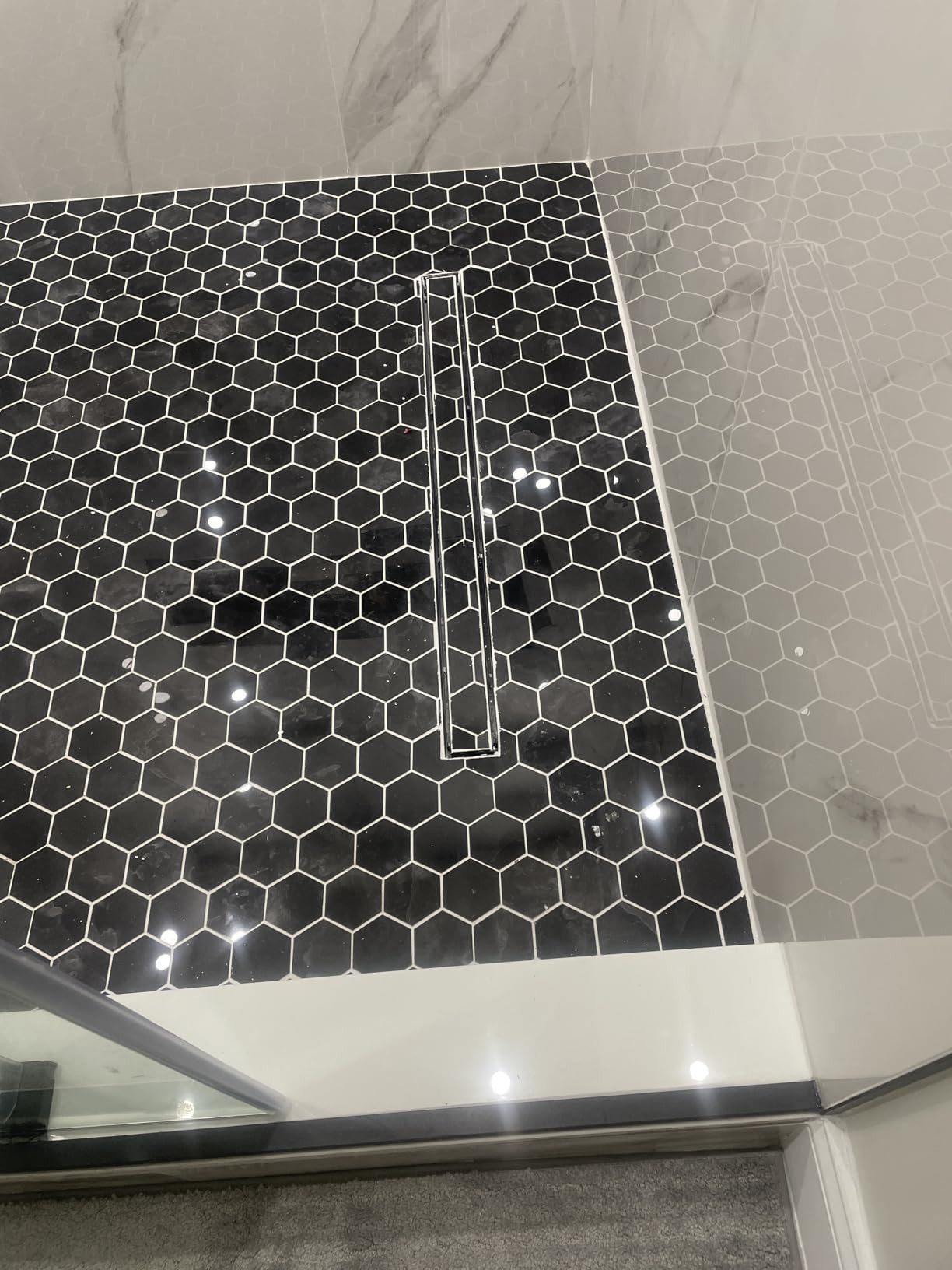 DLONE Linear Shower Drain | 24" AISI 304 Stainless Steel Shower Drain, Matte Black Linear Drain w... | Amazon (US)