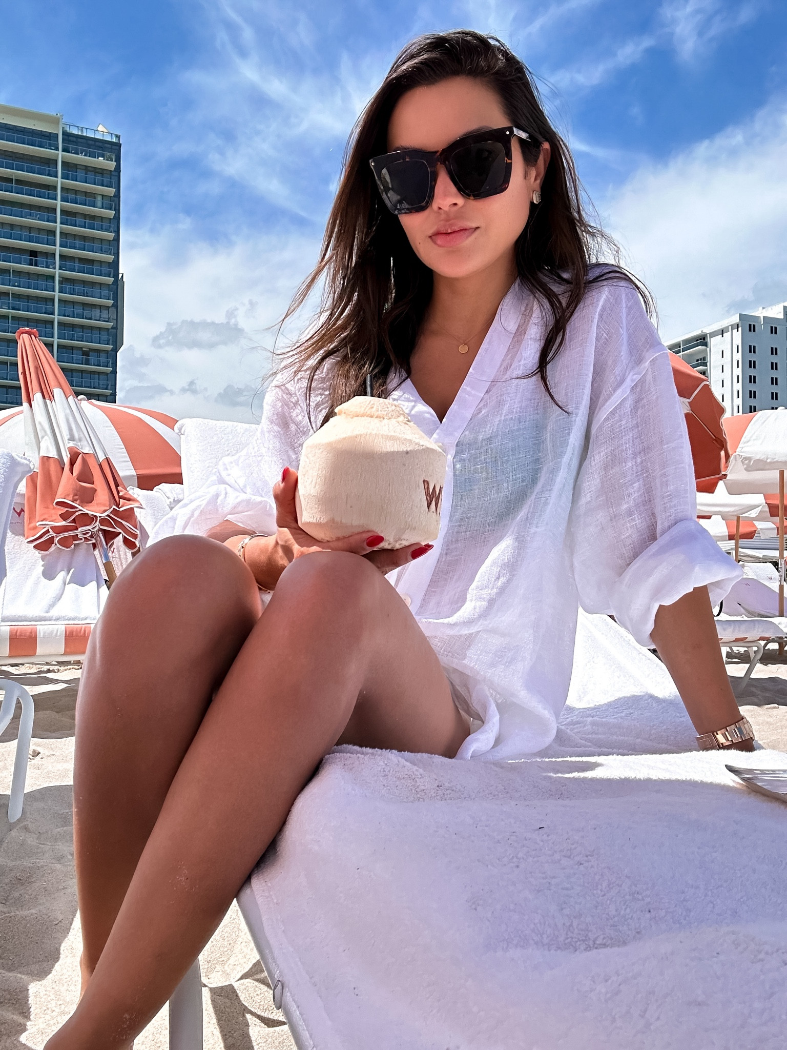 Lounging at the beach - linen coverup 

#LTKstyletip #LTKSeasonal