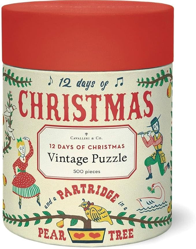 Cavallini & Co. 500 Piece Puzzle - Twelve Days of Christmas Vintage Puzzle | Amazon (US)