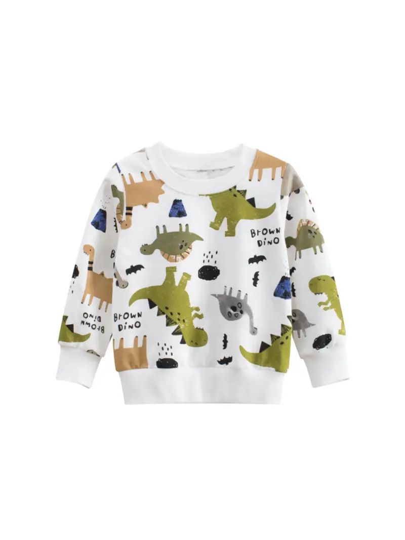 Cartoon Dinosaur Full Pattern Print Sweatshirt Kids Boys - Temu | Temu Affiliate Program