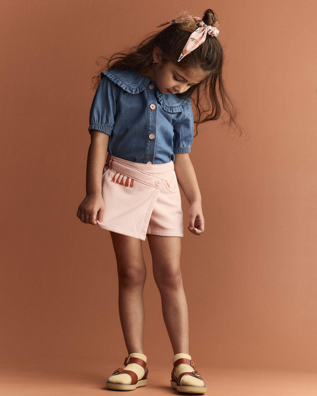Toddler Girl Asymmetrical Skort in Big Top Print - Light Pink - Otter Avenue | Carter's | Carter's Inc