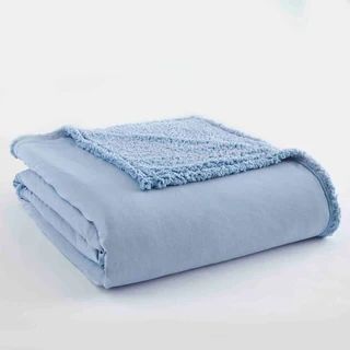 Shavel Micro Flannel? Reverse to Sherpa Blanket (Wedgewood - King) | Bed Bath & Beyond