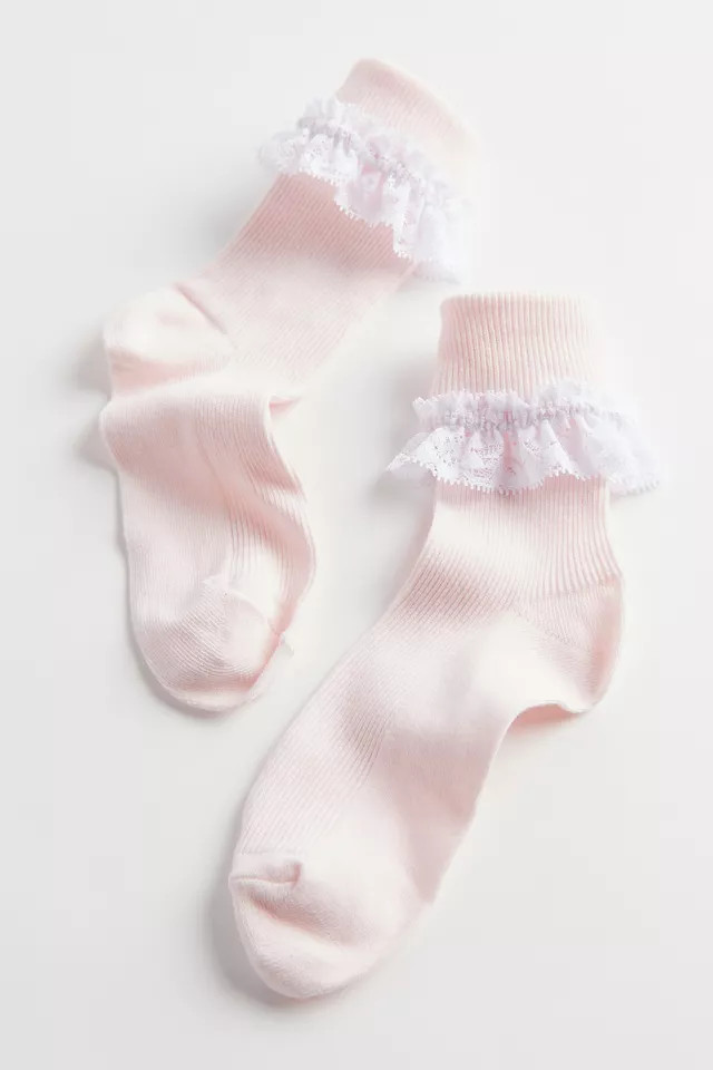 Jamie Lace Ruffle Sock | Urban Outfitters (US and RoW)