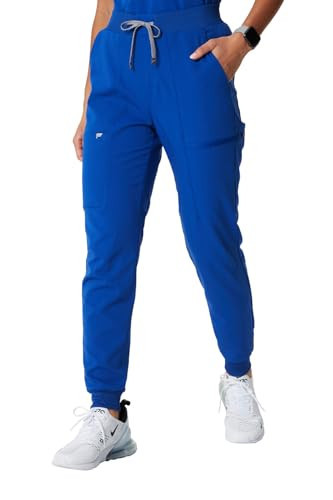 Fabletics Women's High Rise Active Scrub Jogger - MotionTech, 4-Way Stretch, Pocket-Packed, Lightweight, Semi-Slim Fit, XXL/1X / Short 26 in | 26, Royal Blue | Amazon (US)