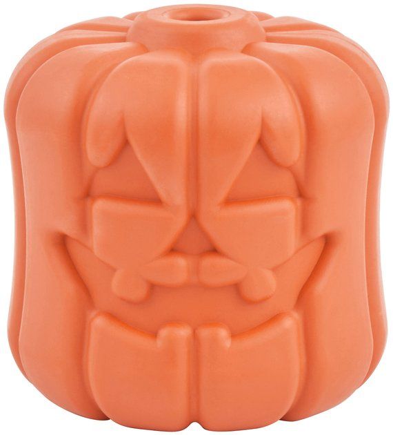 FRISCO Halloween Pumpkin Rubber Treat Dispenser Dog Toy, Medium/Large - Chewy.com | Chewy.com